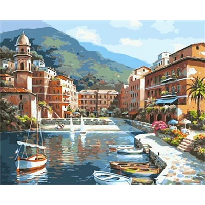 Mediterrán napsütés Vernazzában (50x40 cm)