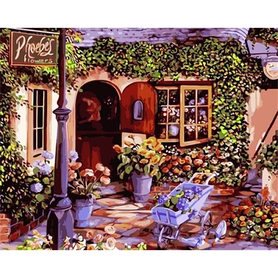 Virágok boltja - SZÁMFESTŐ (50x40 cm)