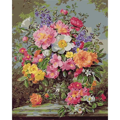 Színpompás csokor - SZÁMFESTŐ (40x50 cm)