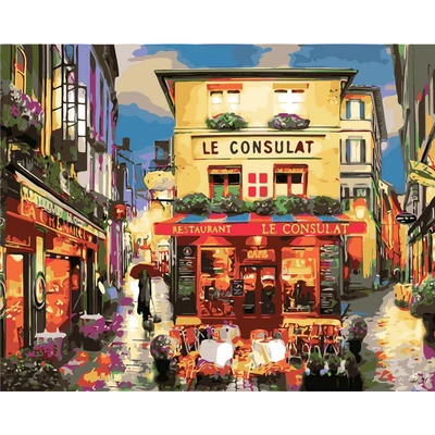 Párizsi kávéház (50x40 cm)