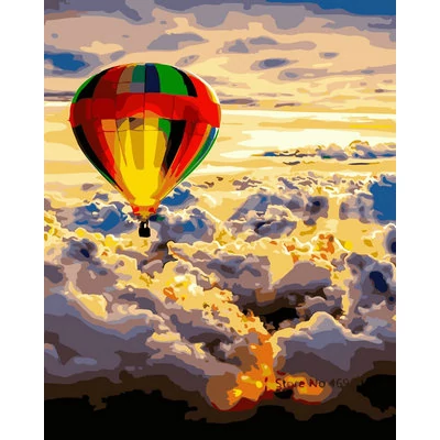 Hőlégballon a lemenő napban (40x50 cm)