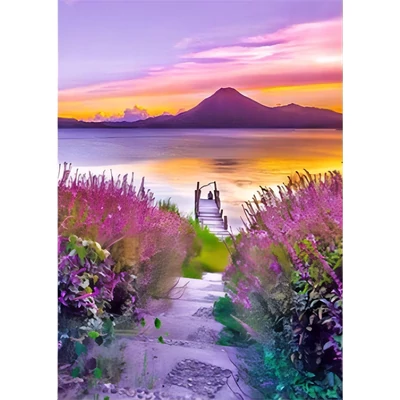 Sétány a tenger felé - Gyémántkirakó (40x50 cm - 28 szín)