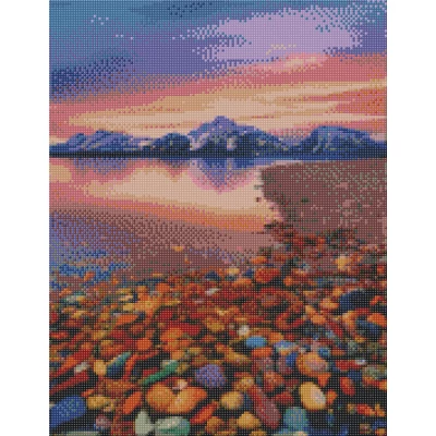 Kavicsok a parton - Gyémántkirakó (40x50 cm - 30 szín)