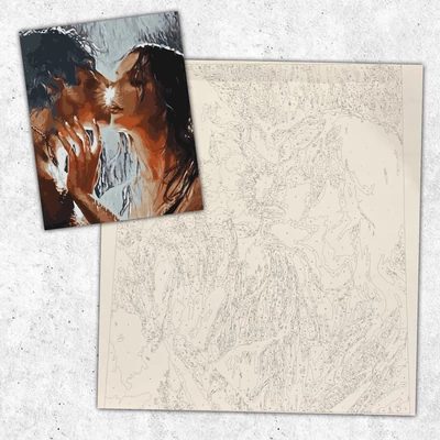 CSAK VÁSZON - Csók az esőben (40x50 cm)