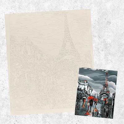 CSAK VÁSZON - Párizsi esernyők (50x40 cm)