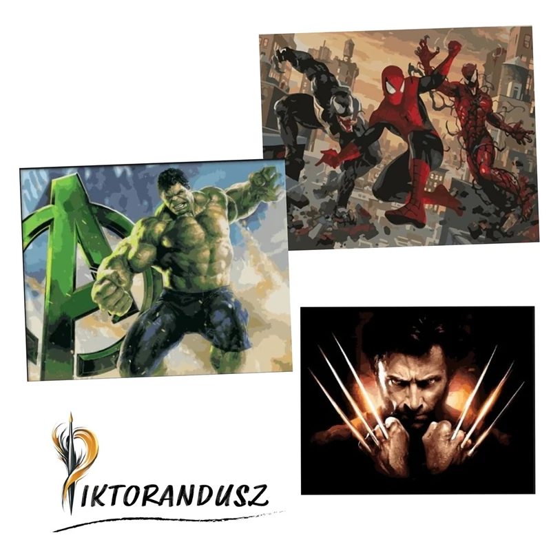 Marvel-hősök (3 festmény egy csomagban) INGYENES szállítással!