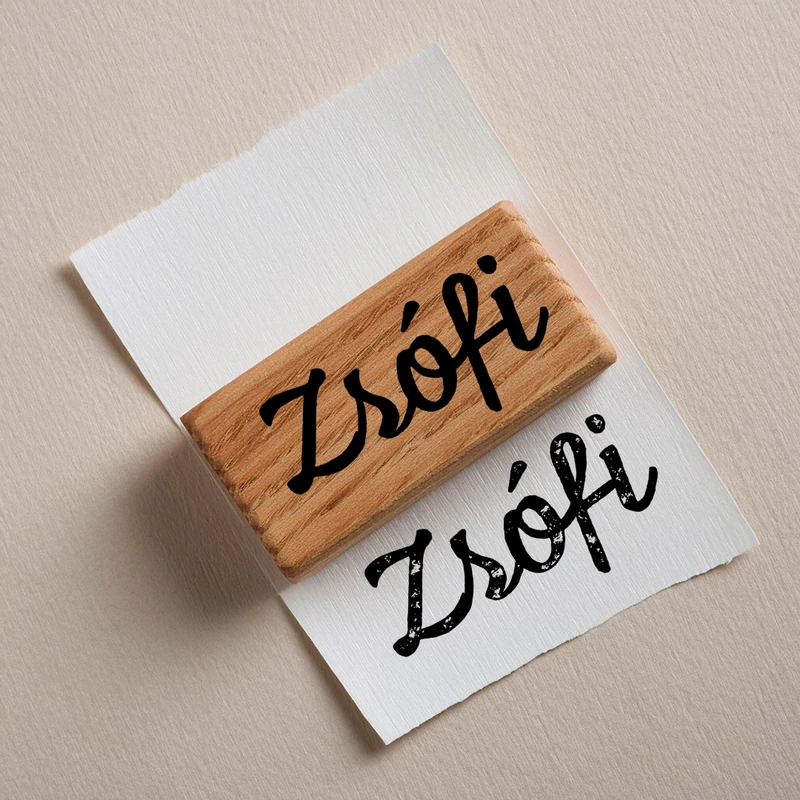 "NÉV"-bélyegző - választható KISLÁNY-névvel (Választható méretben)  M-P betűk
