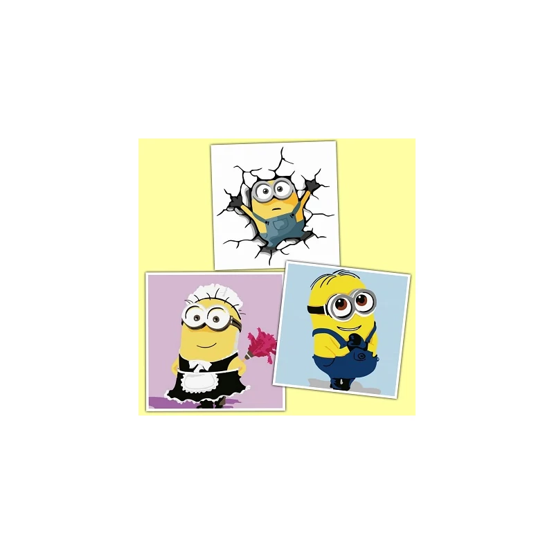 Minionok (3 gyermek számfestő egy csomagban)